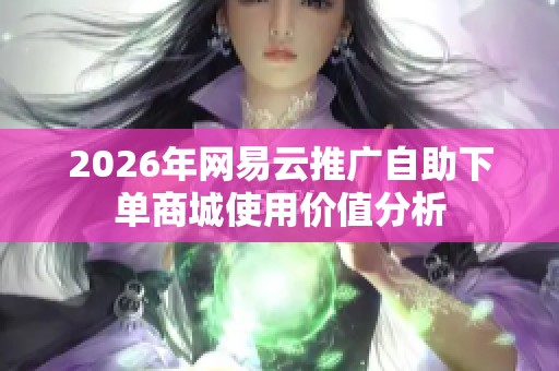 2026年网易云推广自助下单商城使用价值分析