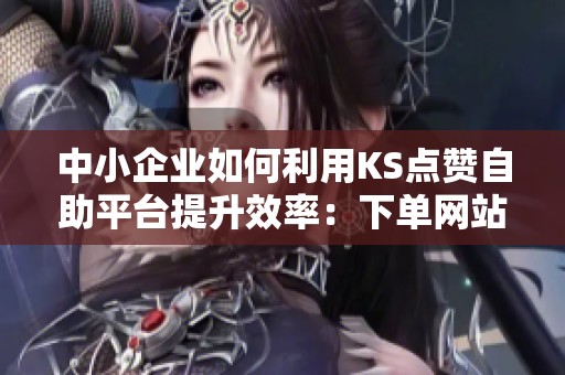 中小企业如何利用KS点赞自助平台提升效率：下单网站全面攻略
