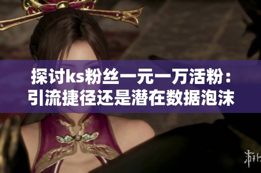 探讨ks粉丝一元一万活粉:引流捷径还是潜在数据泡沫? 探讨ks粉丝一元一万活粉:引流捷径还是潜在数据泡沫?