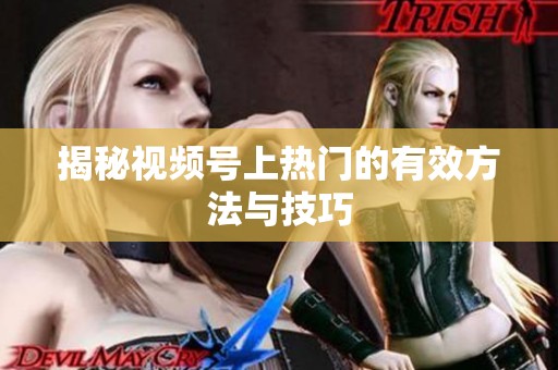 揭秘视频号上热门的有效方法与技巧 揭秘视频号上热门的有效方法与技巧