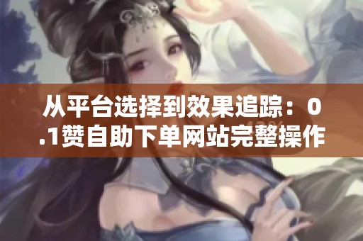 从平台选择到效果追踪：0.1赞自助下单网站完整操作避坑指南