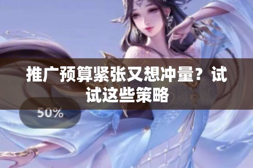推广预算紧张又想冲量？试试这些策略