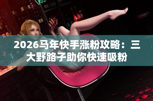 2026马年快手涨粉攻略:三大野路子助你快速吸粉 2026马年快手涨粉攻略:三大野路子助你快速吸粉