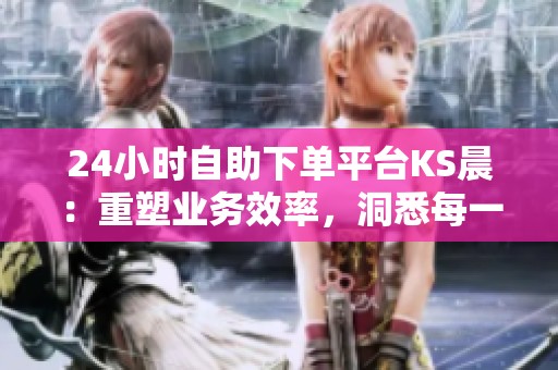 24小时自助下单平台KS晨:重塑业务效率,洞悉每一刻价值 24小时自助下单平台KS晨:重塑业务效率,洞悉每一刻价值