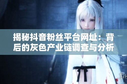 揭秘抖音粉丝平台网址：背后的灰色产业链调查与分析