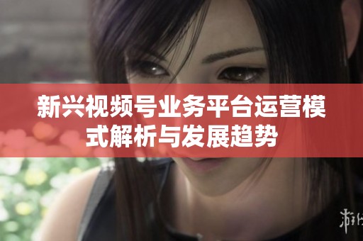 新兴视频号业务平台运营模式解析与发展趋势 新兴视频号业务平台运营模式解析与发展趋势