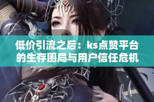 低价引流之后：ks点赞平台的生存困局与用户信任危机