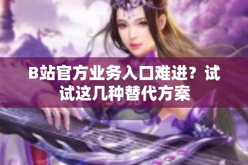 B站官方业务入口难进？试试这几种替代方案