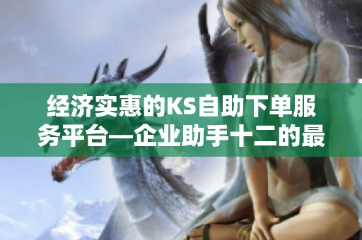 经济实惠的KS自助下单服务平台—企业助手十二的最佳选择 经济实惠的KS自助下单服务平台—企业助手十二的最佳选择