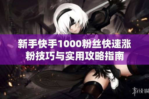新手快手1000粉丝快速涨粉技巧与实用攻略指南