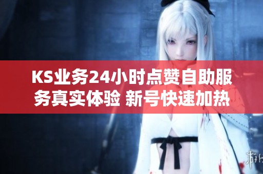 KS业务24小时点赞自助服务真实体验 新号快速加热工具 KS业务24小时点赞自助服务真实体验 新号快速加热工具