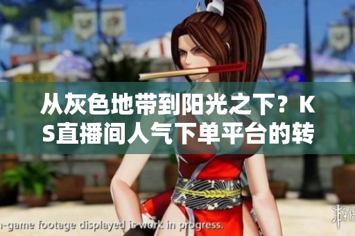 从灰色地带到阳光之下？KS直播间人气下单平台的转型观察