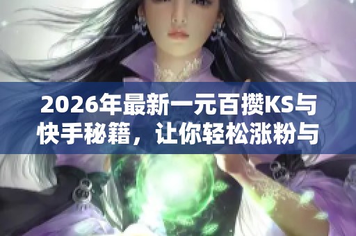 2026年最新一元百攒KS与快手秘籍,让你轻松涨粉与变现的品牌化之路 2026年最新一元百攒KS与快手秘籍,让你轻松涨粉与变现的品牌化之路